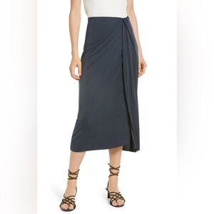 NWT Rag & Bone Christy Drape Midi Skirt In Salute Sz XXS.